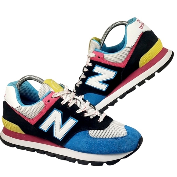 New Balance 574 Rugged Retro Neon 80s  ENCAP Shoes Womens 9 - Picture 1 of 5